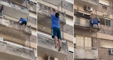 Un hombre cayó desde un cuarto piso en Rosario, impactó contra un patrullero y sobrevivió
